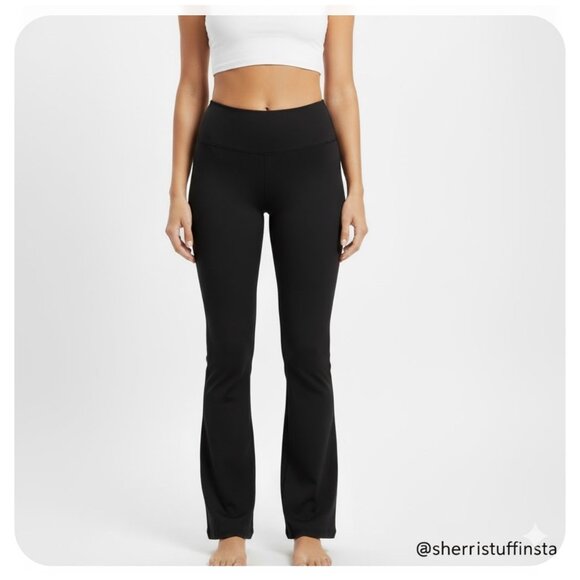 lululemon athletica Pants - Lululemon Black Full-Length Mid-Rise Yoga Pants Straight Leggings Activewear 6